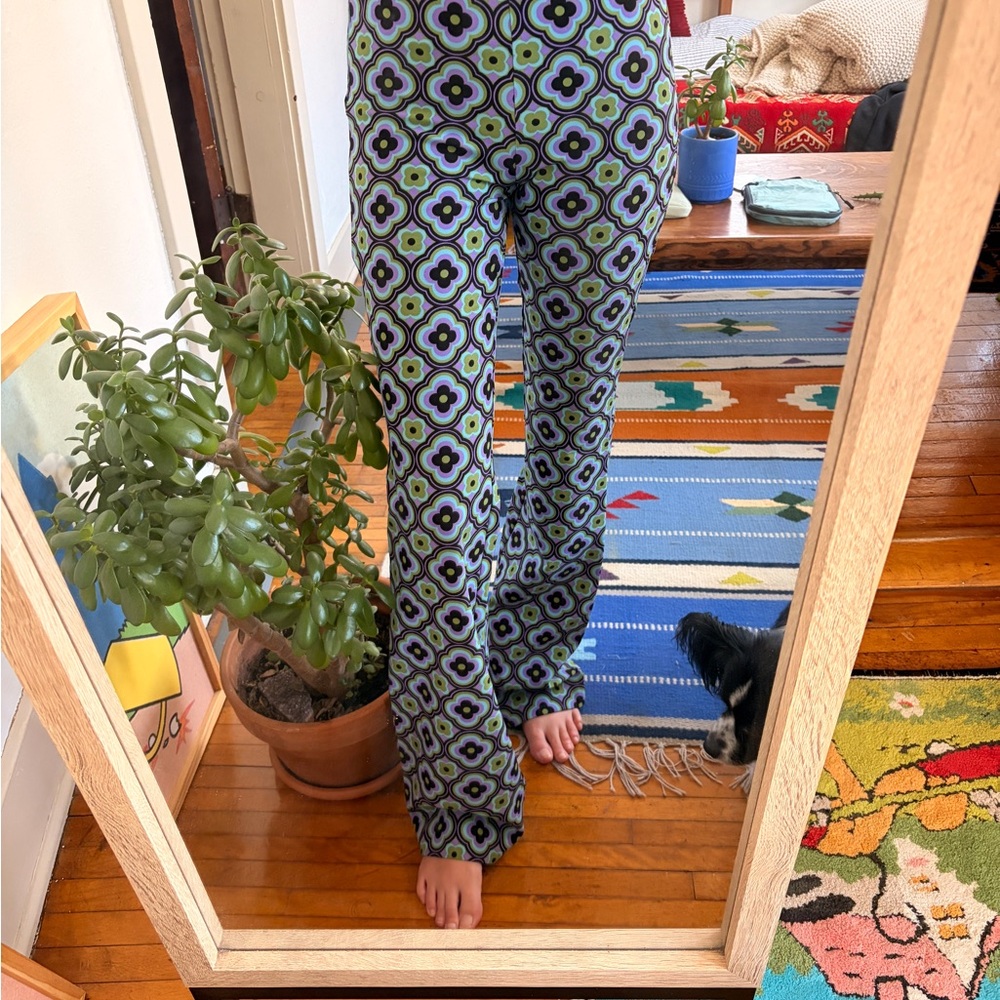 Geometric Patterned Flare Pants - image 6